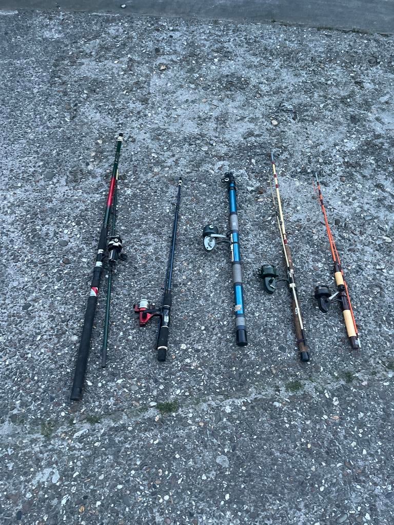 5 goed werkende werphengels - Klaar voor gebruik!, Ophalen of Verzenden, Gebruikt, Werphengel