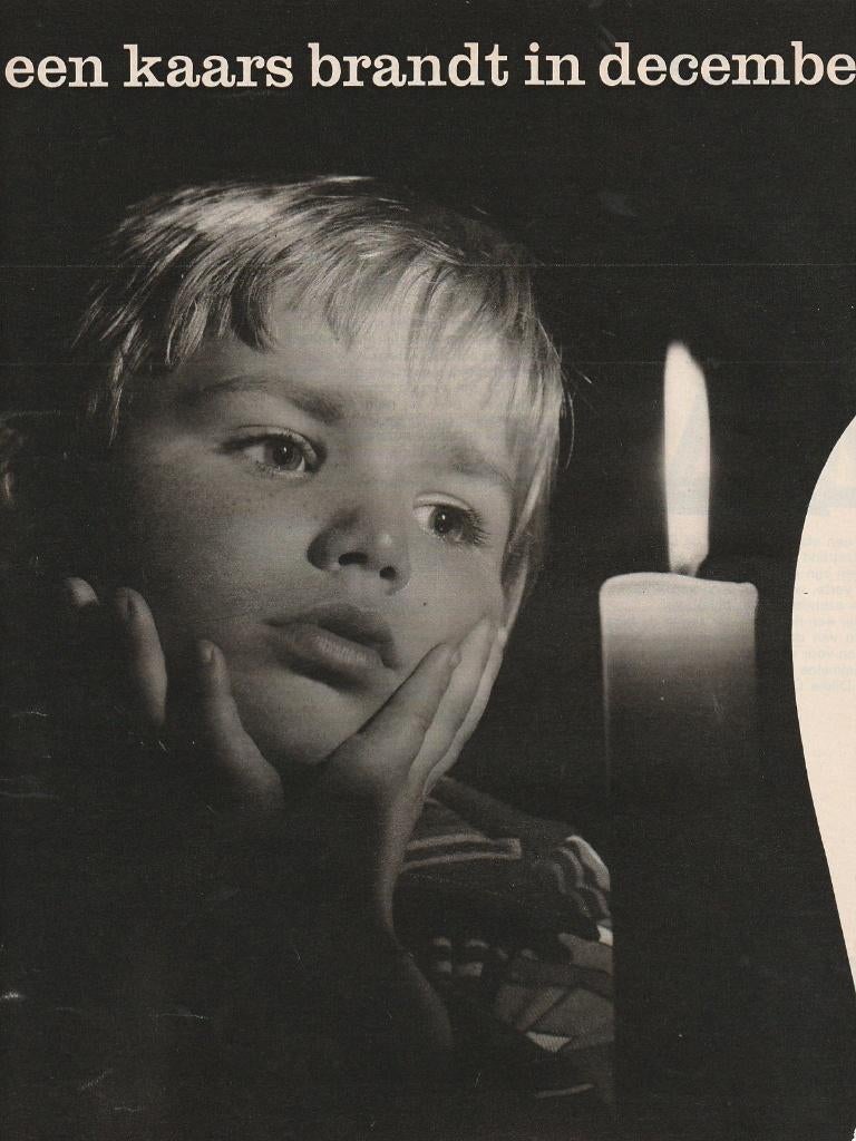 Retro reclame 1973 Verkade jongetje waxine lichtje december, Verzamelen, Retro, Verzenden, Overige typen