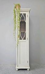 Antieke brocante Franse eendeurskast vintage smalle kast, Ophalen of Verzenden