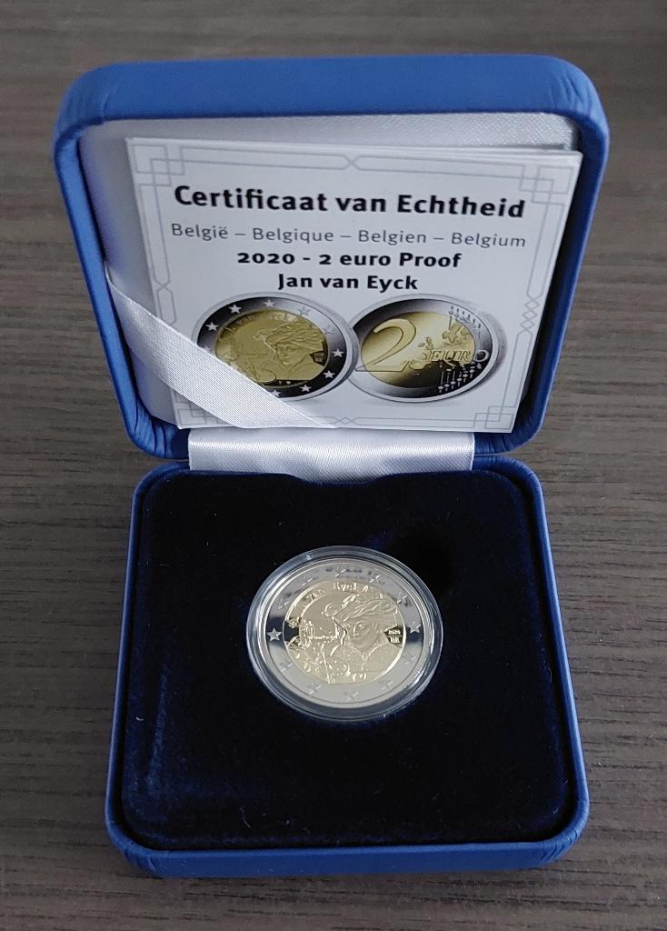 België 2 euro 2020 Proof Jan van Eyck, Postzegels en Munten, Munten | Europa | Euromunten, Ophalen of Verzenden, België, 2 euro