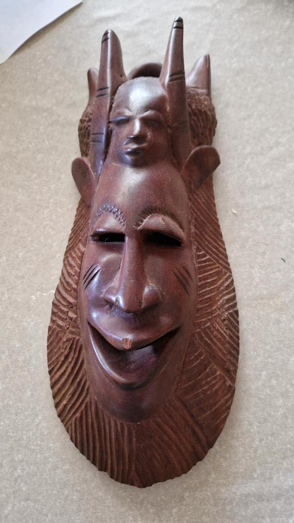 houten wandmasker afrika, Ophalen of Verzenden