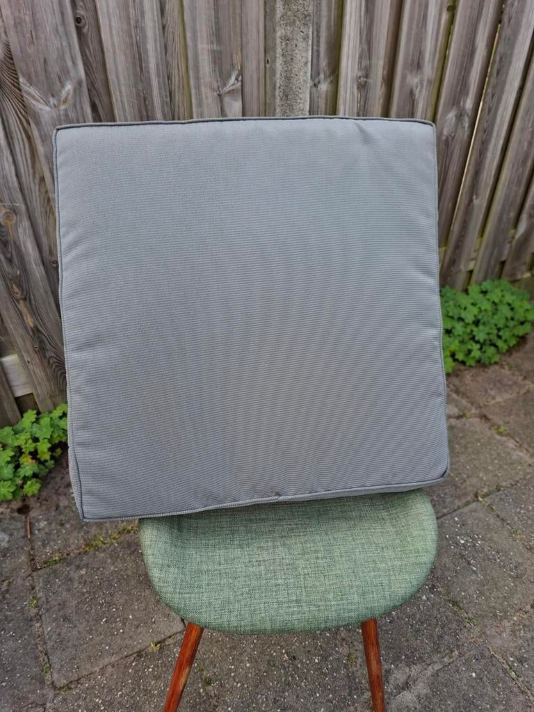 6 Vierkante Tuinkussens Grijs 58x58x3 cm, Tuin en Terras, Ophalen