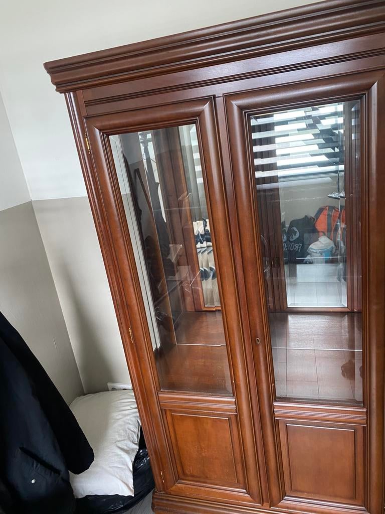 Servieskast/buffetkast met spiegelwand, Huis en Inrichting, Kasten | Vitrinekasten, Ophalen, 100 tot 150 cm, 150 tot 200 cm, 25 tot 50 cm