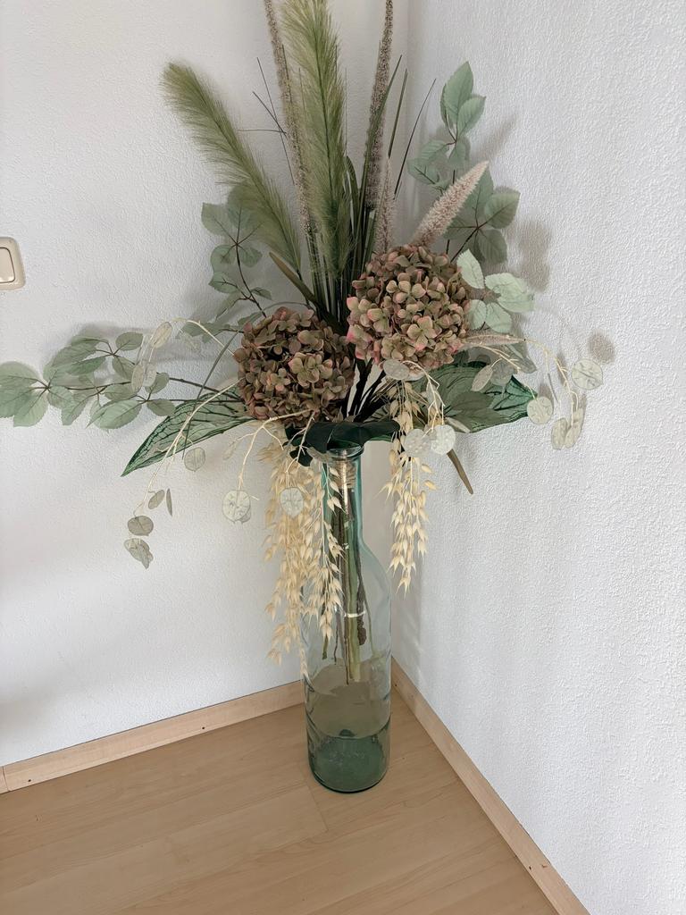 Kunstboeket in vaas, Ophalen, Zo goed als nieuw