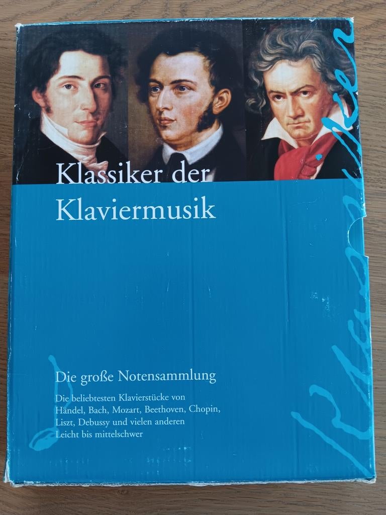 Piano Bladmuziek: Klassiker der Klaviermusik box/4 delen, Gebruikt, Klassiek, Les of Cursus, Ophalen of Verzenden
