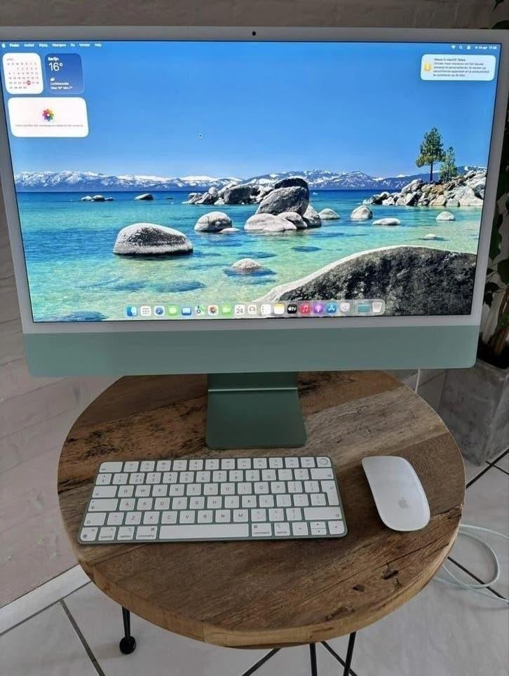 iMac 24" M1 8GB 2021 Groen, Ophalen of Verzenden, 256 GB