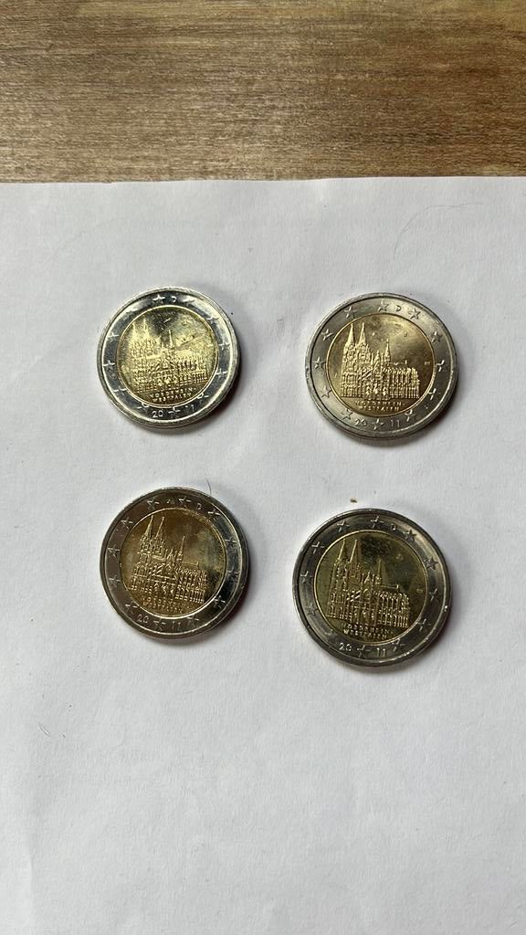 4 Duitse Herdenkingsmunten € 2 Westfalen uit 2011, Postzegels en Munten, Munten | Europa | Euromunten, Ophalen of Verzenden, Duitsland