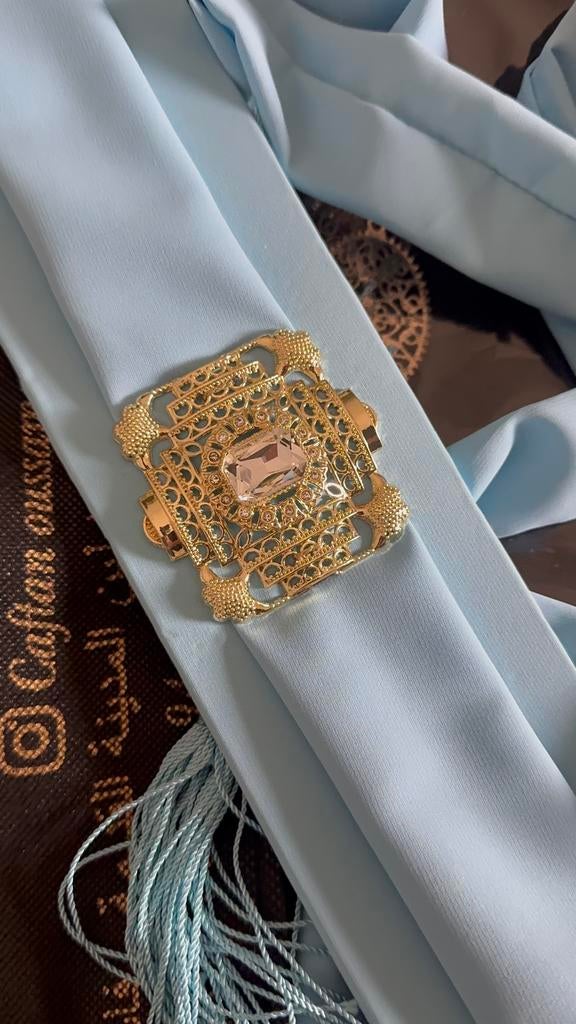 Marokkaanse riem lichtblauw nieuw, Ophalen of Verzenden, Nieuw, Overige kleuren, 100 cm of meer