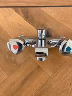 Grohe badkraan met douchekop en slang chroom, HOH 15cm, Ophalen of Verzenden, Gebruikt, Chroom, Douche