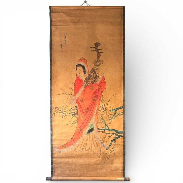 Een Chinees scroll schilderij, Antiek en Kunst, Kunst | Niet-Westerse kunst, Ophalen of Verzenden