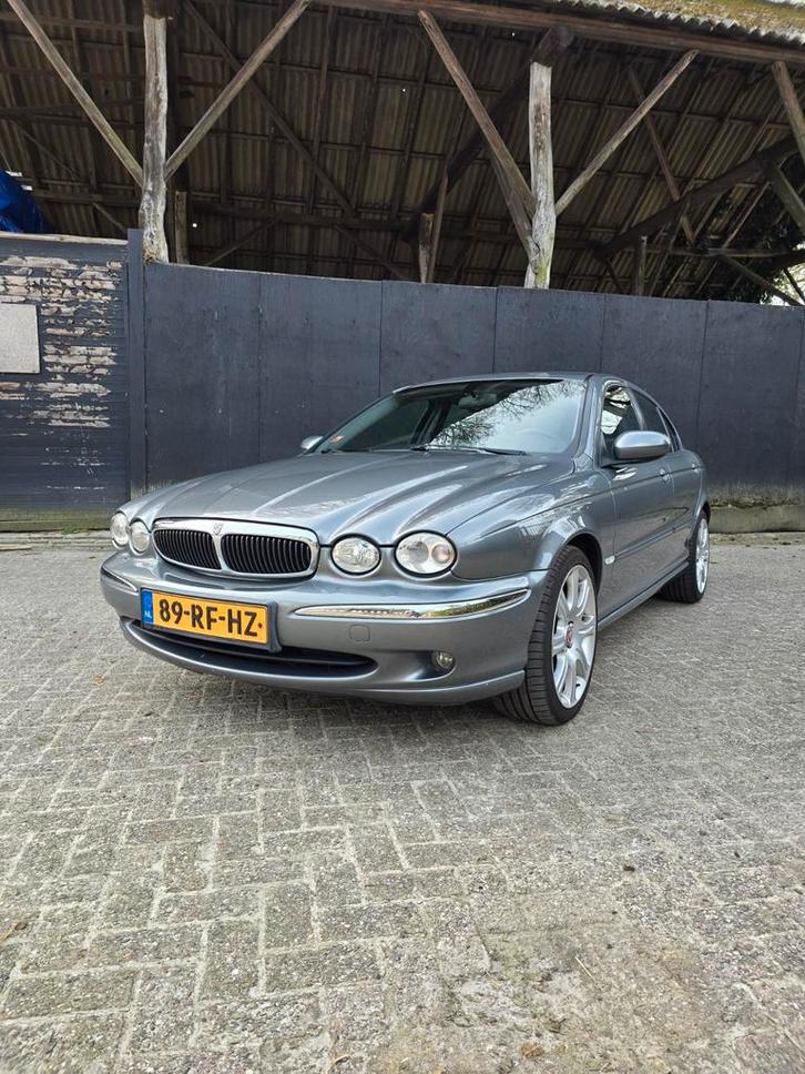 Jaguar X-Type 2.0 V6 2005 Grijs Leder Trekhaak, Auto's, Jaguar, Bedrijf, X-Type, Benzine, D, Sedan, Handgeschakeld, Origineel Nederlands