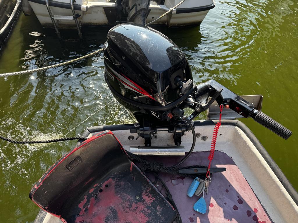 Buitenboordmotor 8 pk met elektrische start, zgan, Watersport en Boten, Ophalen, 5 tot 10 pk, Zo goed als nieuw, Viertaktmotor