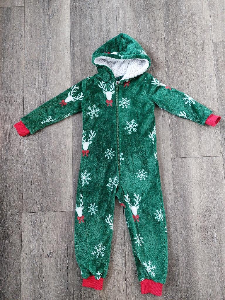 Onesie kerst Silly Santa, mt 4 - 6 jaar 110/116, zgan, Kinderen en Baby's, Kinderkleding | Maat 110, Ophalen of Verzenden, Zo goed als nieuw