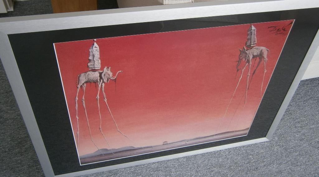 Salvador Dali Les Elephants / Olifanten 1948, Antiek en Kunst, Kunst | Schilderijen | Modern, Ophalen