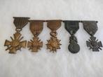 Set bronzen Franse medailles, Verzenden, Landmacht, Overige gebieden, Lintje, Medaille of Wings
