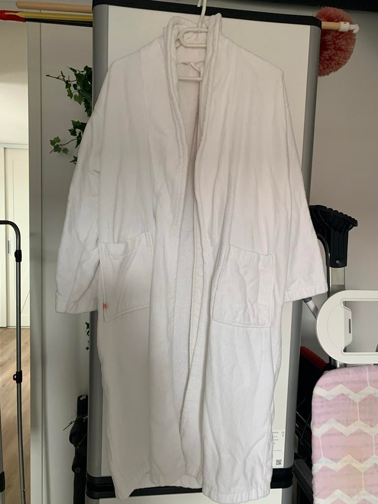 Witte badjas van dikke kwaliteit medium, Ophalen of Verzenden, Gedragen