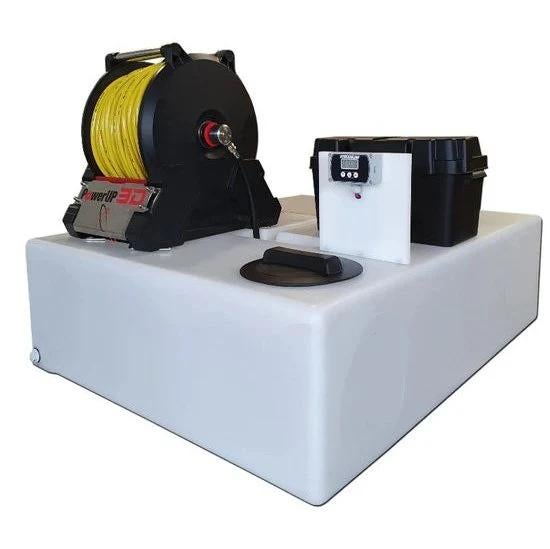 Telewash systeem met watertank, pomp en elektrisch haspel, Ophalen of Verzenden, Gebruikt, Overige typen