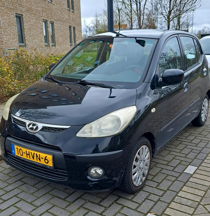 Hyundai i10 1.2   5DRS 2009 Zwart, Auto's, Hyundai, Particulier, i10, ABS, Airconditioning, Alarm, Centrale vergrendeling, Elektrische buitenspiegels