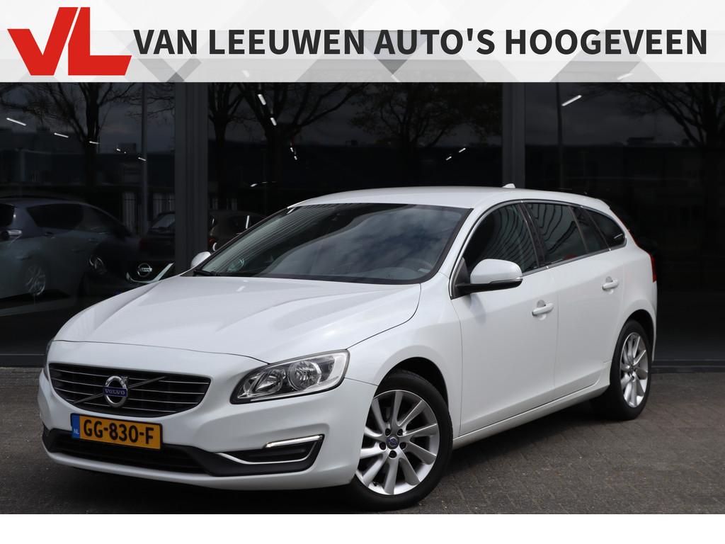Volvo V60 2.0 D4 Summum | Trekhaak | Leder (bj 2015), Auto's, Voorwielaandrijving, 4 cilinders, Wit, 26 km/l