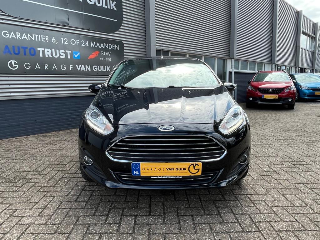 Ford Fiesta 1.0 101PK Automaat,Trekhaak,Clima,StoelVerw,Elek, Gebruikt, Zwart, Origineel Nederlands, Bedrijf