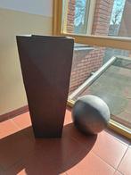 Grote plantenbak met bijpassende decoratieve bal, Ophalen, Overige materialen, Gebruikt, Vierkant