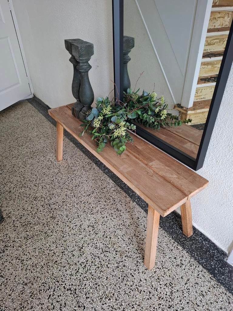 IKEA SKOGSTA Bankje - Massief Acaciahout, Ophalen, Bruin, Zo goed als nieuw, Scandinavisch, Rustiek, Modern