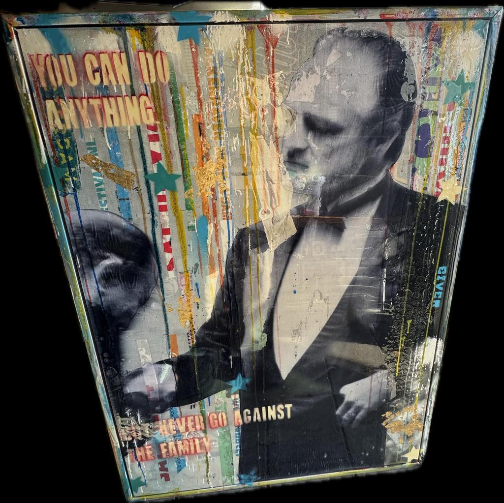 Uniek Godfather Canvas(Marlon Brando)- 142x100cm - Eiver Art, Antiek en Kunst, Ophalen