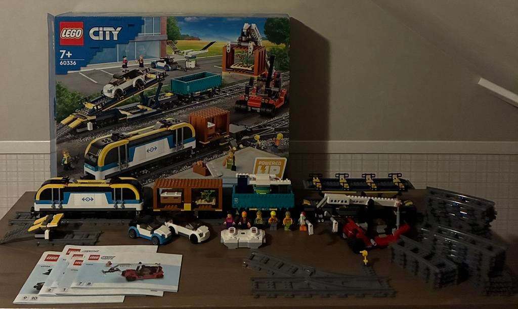 Lego 60336 goederentrein, Ophalen of Verzenden, Zo goed als nieuw, Complete set, Lego