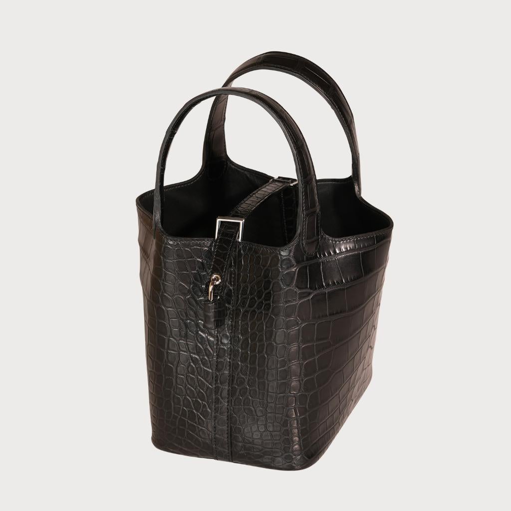 Hermès Picotin Lock 18 Black Matte Alligator Phw, Overige merken, Zwart, Nieuw, Ophalen of Verzenden