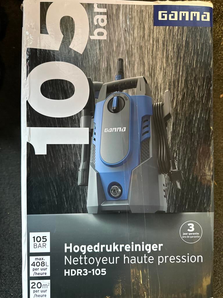 2x Gamma Hogedrukreiniger 105 Bar (zonder slang), Ophalen, Nieuw, Elektrisch