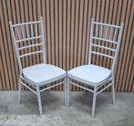 150 x bruiloft stoelen wit metaal zaal horeca bistro wedding, Wit, Ophalen of Verzenden, Zo goed als nieuw, Metaal