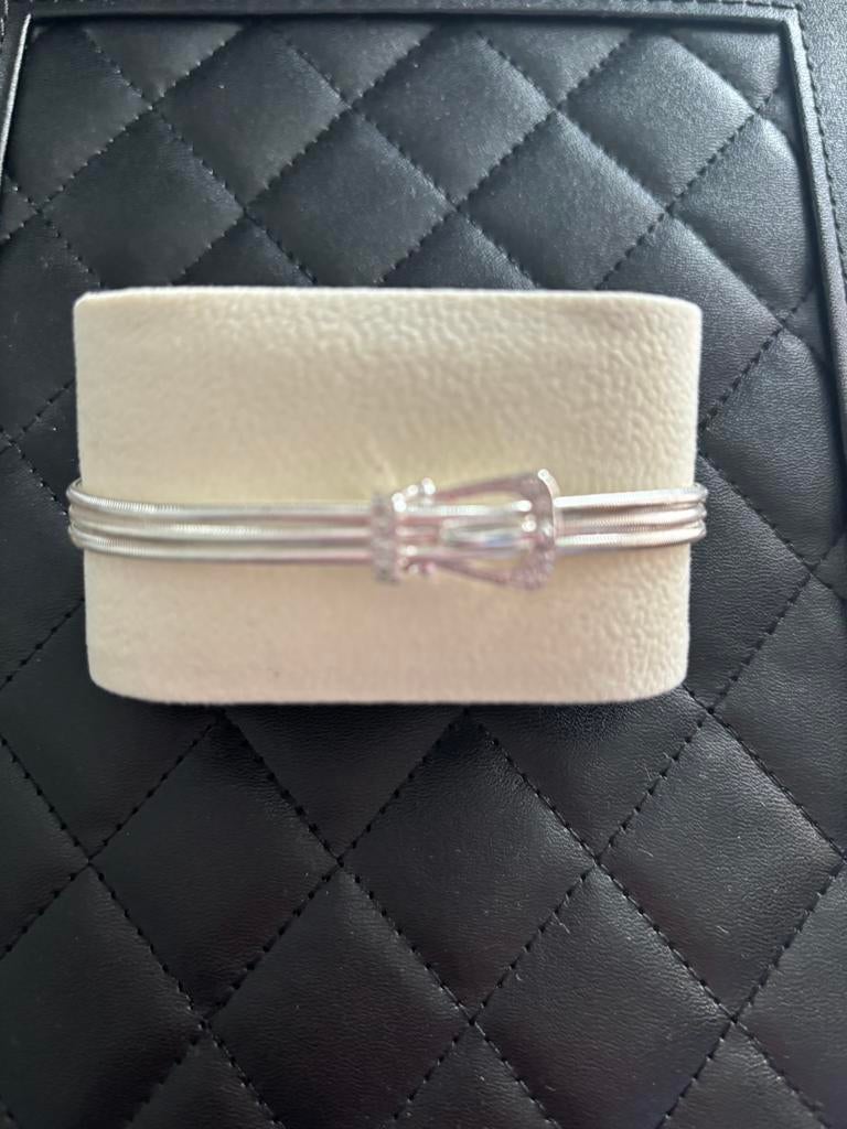 IN PRIJS VERLAAGD !Zilveren armband (925) gezet met zirkonia, Ophalen of Verzenden, Zo goed als nieuw, Zilver