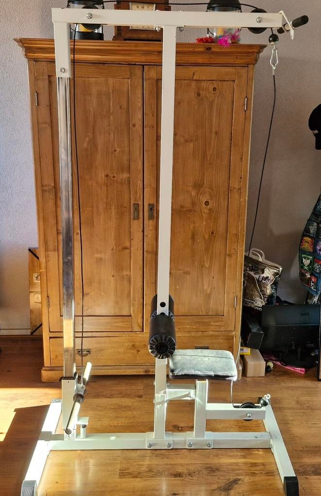 Gorrila Sport Lat Toren met Bicep curl stang, Ophalen, Krachtstation