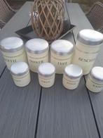 Emaille 8 delig bussenset., Antiek en Kunst, Ophalen of Verzenden