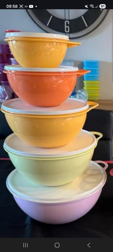 Nieuwe Tupperware Superkommen Set - Diverse Kleuren, Huis en Inrichting, Keuken | Tupperware, Nieuw, Bak of Kom, Geel, Groen, Oranje