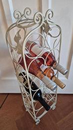 Chabby chic - metalen wijnrek - draagbaar, 5 tot 15 flessen, Ophalen of Verzenden, Zo goed als nieuw, Metaal