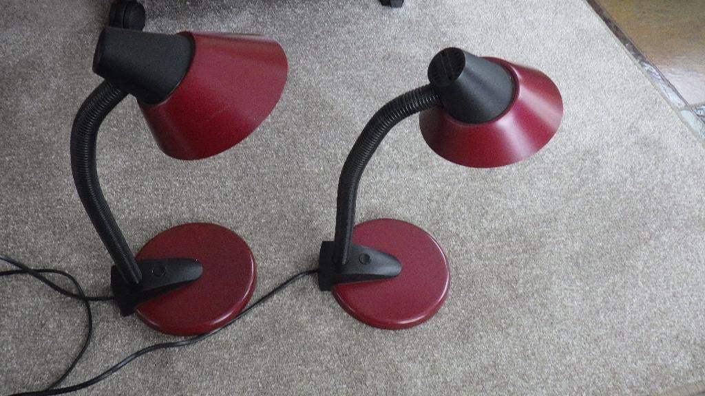 twee vintage tafellampen (hema), Huis en Inrichting, Lampen | Tafellampen, Ophalen of Verzenden, Gebruikt, Metaal, Minder dan 50 cm