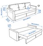 IKEA FRIHETEN 3-zits slaapbank - Blauw, Huis en Inrichting, Ophalen, Zo goed als nieuw, Driepersoons