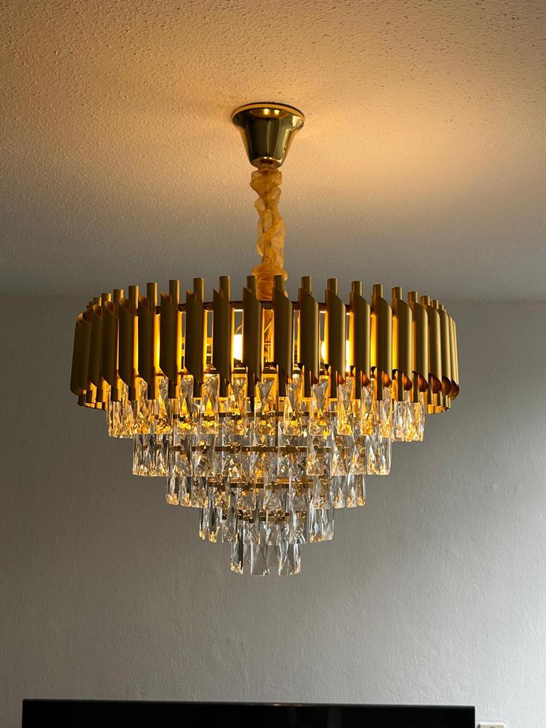 Gouden kroonluchter, Ophalen of Verzenden, Zo goed als nieuw