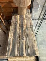 Unieke wagon houten Tafel., Ophalen, Gebruikt, 100 tot 150 cm, 50 tot 100 cm