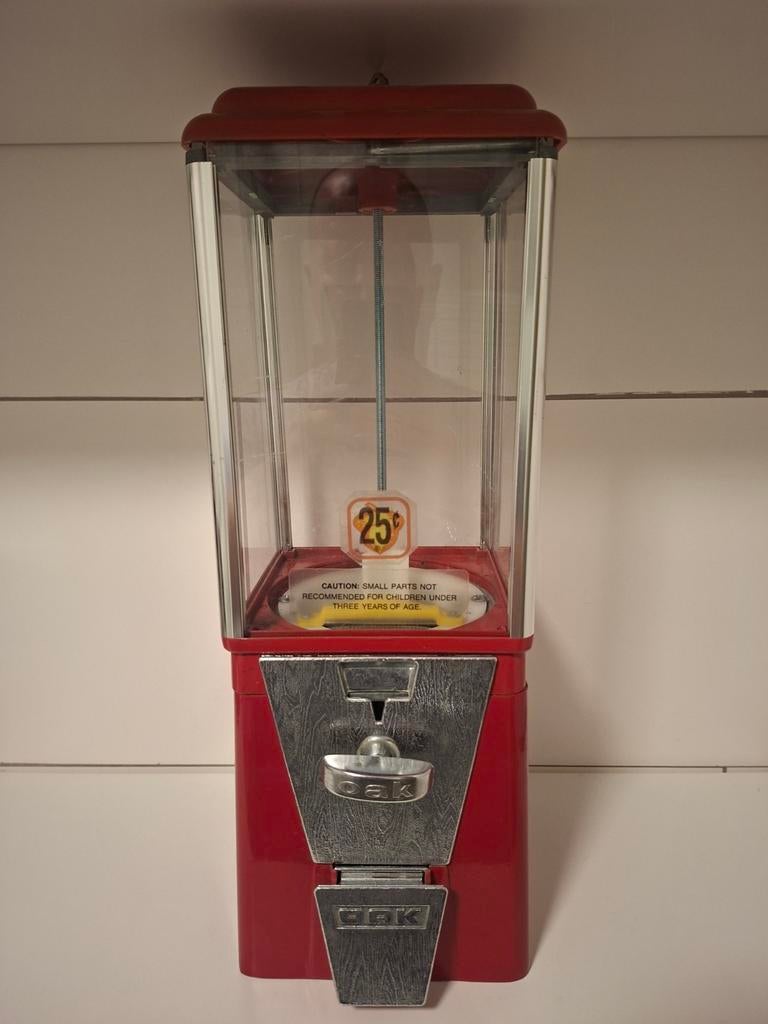 Vintage amerikaanse oak capsule kauwgomballen automaat diner, Ophalen of Verzenden, Zo goed als nieuw