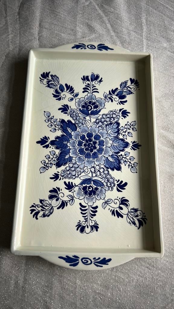 Delfts blauwe keramiek dienblad, Ophalen of Verzenden