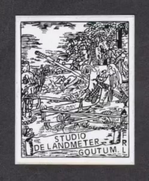 Sticker Goutum Friesland Studio De Landmeter Radio-amateur 1, Ophalen of Verzenden, Zo goed als nieuw