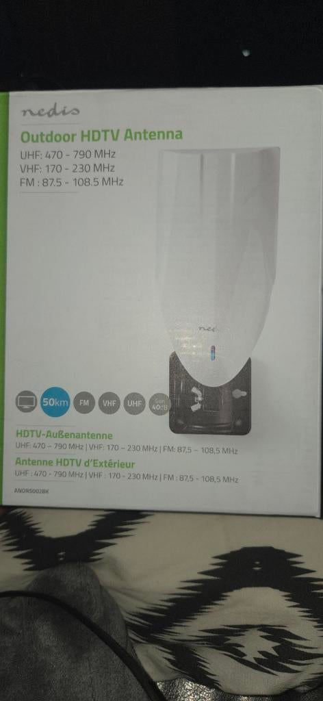 Nedis Outdoor HDTV Antenne - Nieuw in doos, getest!, Ophalen of Verzenden, Zo goed als nieuw, Antenne