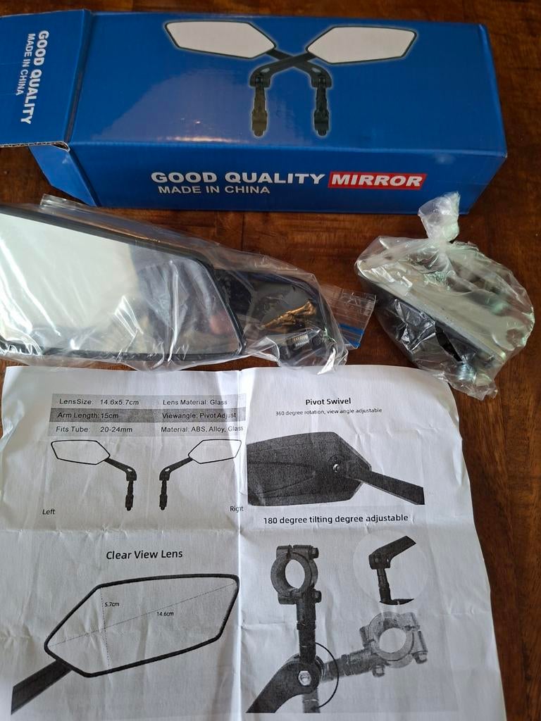 Nieuwe spiegel voor fiets, brommer, scooter, motor, Ophalen of Verzenden, Nieuw
