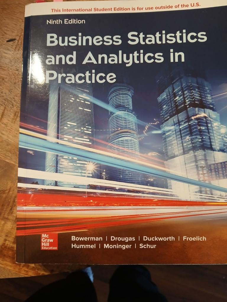 Business Statistics and analytics in practice - Mc Graw Hill, Ophalen of Verzenden