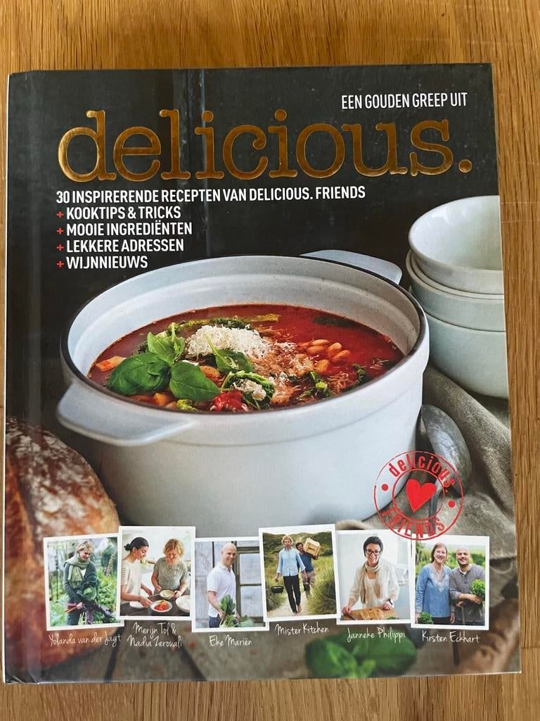 Delicious kookboek: 30 inspirerende recepten en tips, Voorgerechten en Soepen, Ophalen of Verzenden, Zo goed als nieuw, Gezond koken
