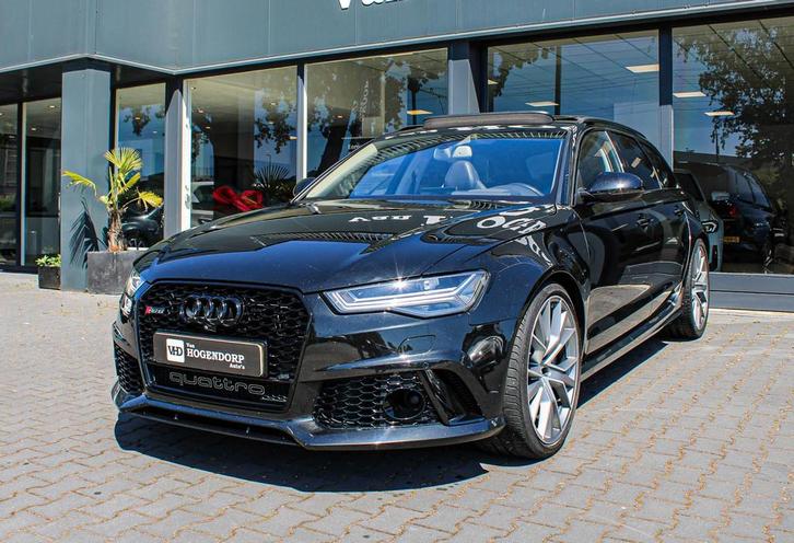 Audi RS6 4.0 TFSI AKRA Perf. PL+ 305km KERAMISCHE PANO 605PK, Auto's, Audi, Bedrijf, Te koop, RS6, 360° camera, 4x4, ABS, Achteruitrijcamera