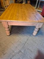 Grenen tafel met bolpoten - Landelijke stijl, Gebruikt, 100 tot 150 cm, Landelijke stijl, Minder dan 50 cm