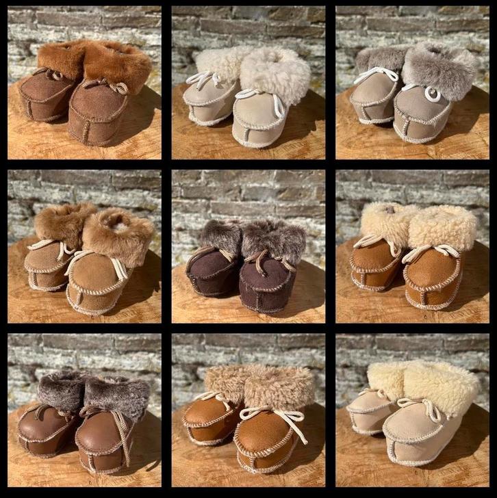 Baby slofjes van schapenwol, Kinderen en Baby's, Babykleding | Schoentjes en Sokjes, Zo goed als nieuw, Jongetje of Meisje, Slofjes